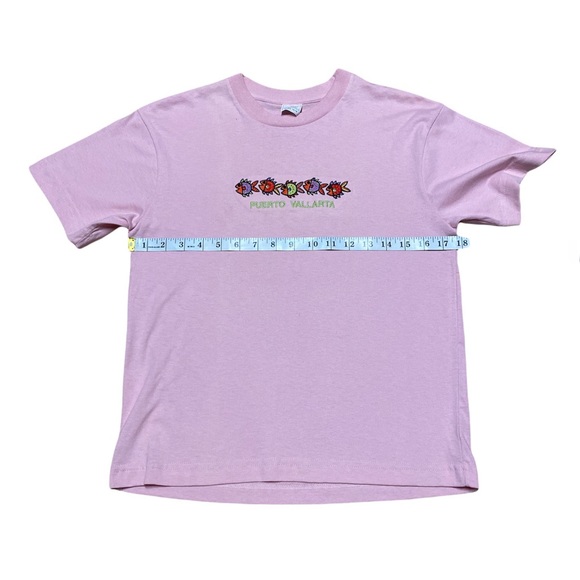 Puerto Vallarta Pink Short Sleeve Tee Size Girl XL 14-16 - Picture 3 of 11
